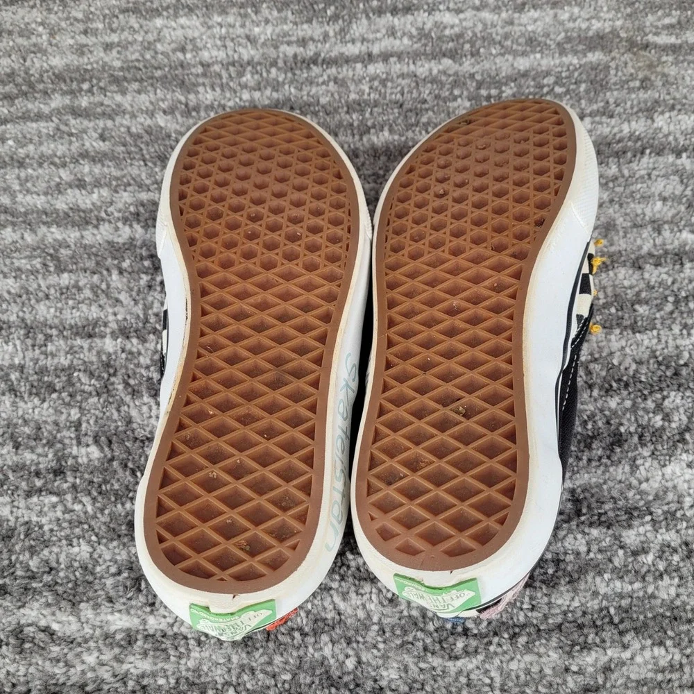 Vans Skate Era Skateistan Checkerboard Skater Slip-on‎ Shoes Men Sz 7 Women 8.5